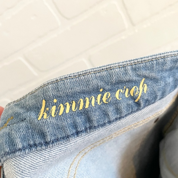 7 for all mankind Kimmie Crop Ankle Denim jeans Light wash Mid rise Sz 30 - Picture 14 of 16